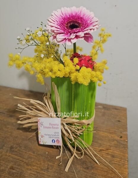 Gerbere e mimosa